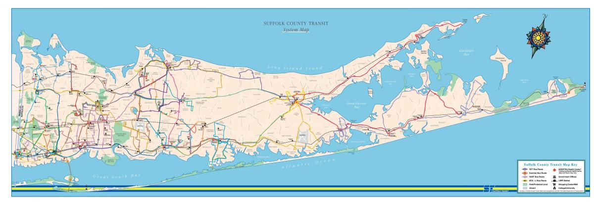 Mappa della stazione degli autobus di Long Island