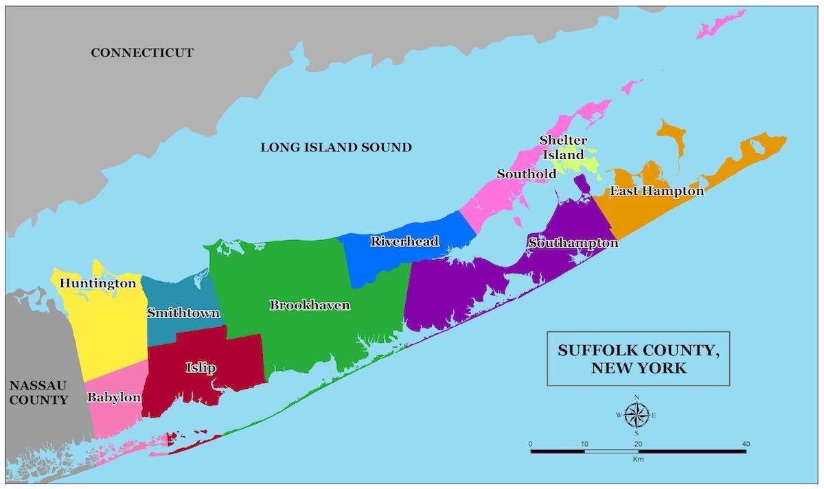 Mappa dei quartieri di Long Island