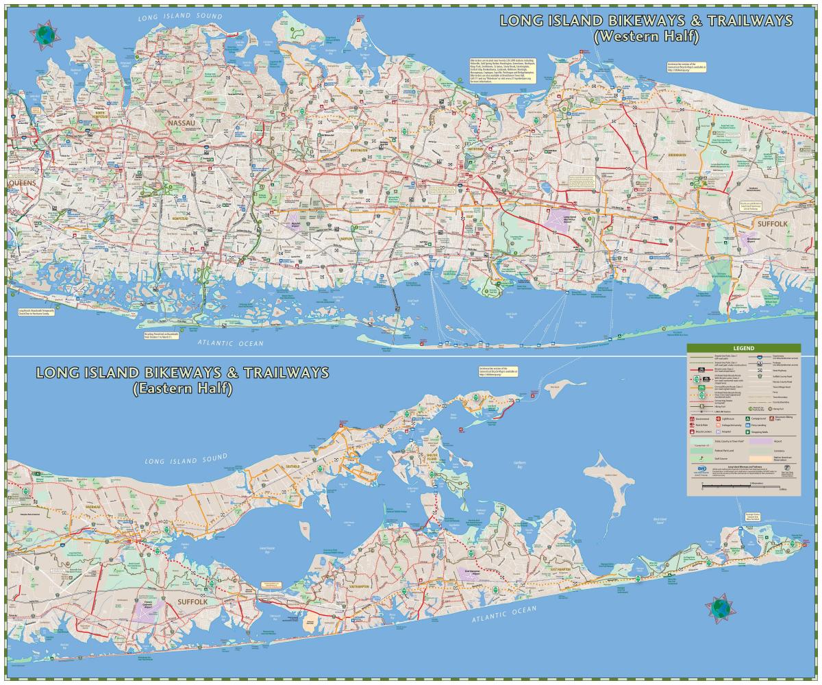 Mappa delle strade di Long Island